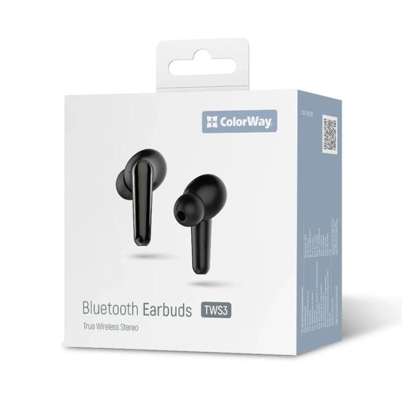 Навушники бездротові ColorWay TWS-3 Earbuds Black (CW-TWS3BK)