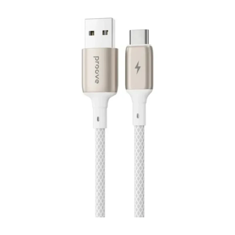 Кабель Proove Dense Metal USB - USB USB-C 2.4A 1m White (CCDM20001202)_