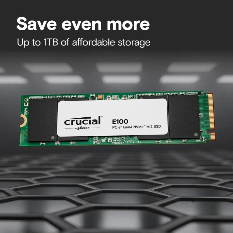 SSD Crucial E100 1TB PCIe 4.0 x4 NVMe M.2 (CT1000E100SSD8)