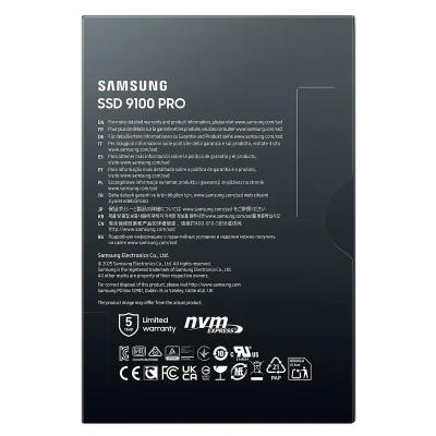 SSD Samsung 9100 Pro 4TB M.2 PCIe 5.0 x4 V-NAND TLC (MZ-VAP4T0BW) SSD Samsung 9100 Pro 4TB M.2 PCIe 5.0 x4 V-NAND TLC (MZ-VAP4T0BW)