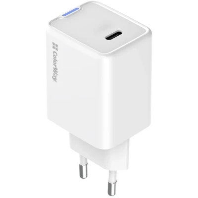 Мережевий ЗП СolorWay USB-C 45W GaN Mini White (CW-CHS057PD-WT)