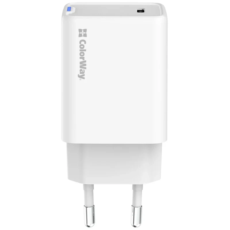 Мережевий ЗП СolorWay USB-C 45W GaN Mini White (CW-CHS057PD-WT)