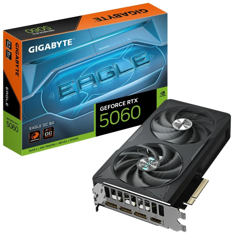 Відеокарта GIGABYTE Nvidia GeForce RTX 5060 EAGLE OC 8G (GV-N5060EAGLE OC-8GD)