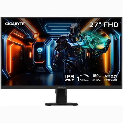 Монітор 27" Gigabyte Gaming GS27FA (GS27FA EU) 1920x1080 (FHD) IPS 180Hz 1ms 8-Bit, Speakers, 105%sRGB, DisplayPort, HDMIх2