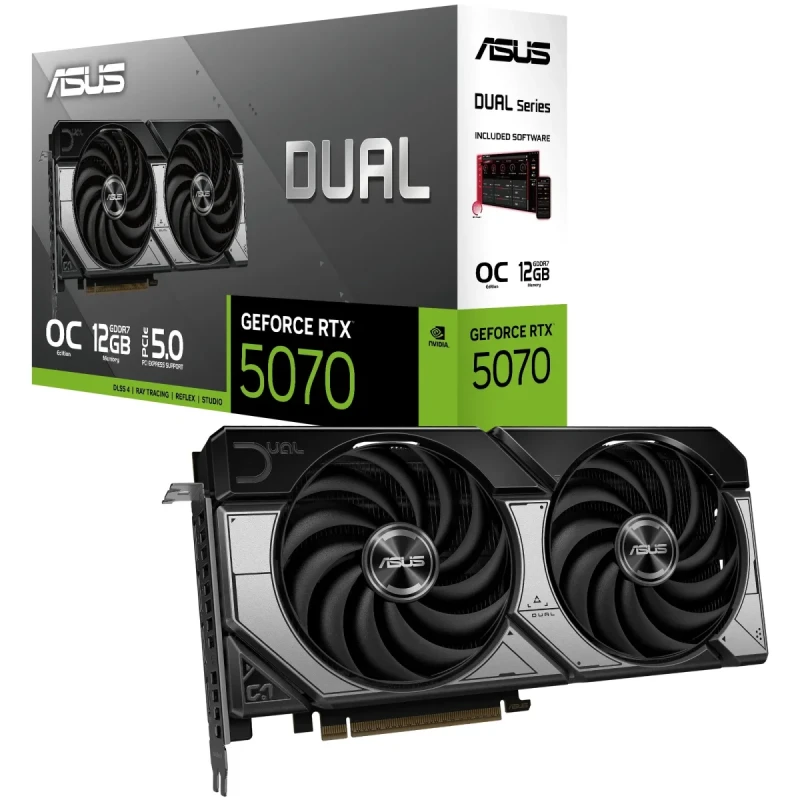 Відеокарта ASUS Nvidia GeForce RTX 5070 DUAL OC 12GB (DUAL-RTX5070-O12G)