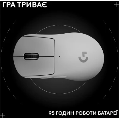 Мишка Logitech G Pro X Superlight 2 Dex Lightspeed Wireless White (910-007365) Мишка Logitech G Pro X Superlight 2 Dex Lightspeed Wireless White (910-007365)