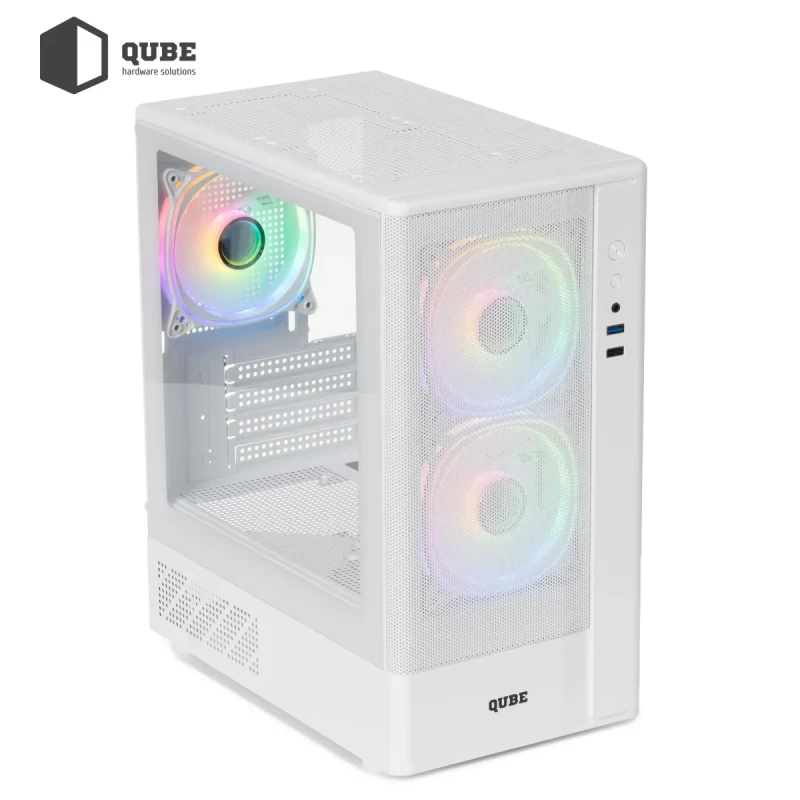 Корпус QUBE GEON ARGB White (GEON_GWNU3)