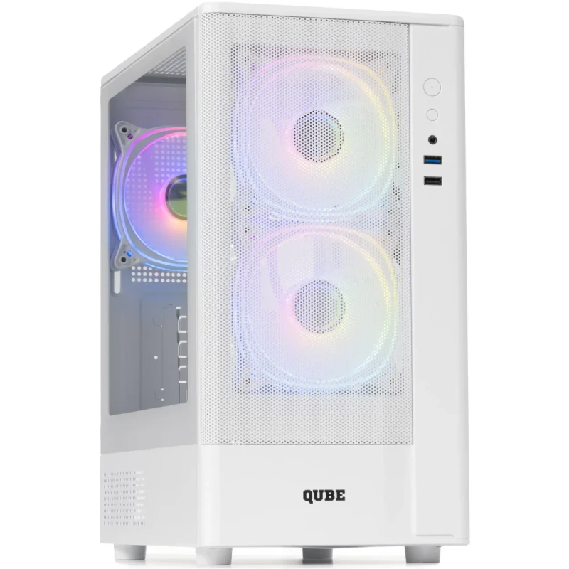 Корпус QUBE GEON ARGB White (GEON_GWNU3)