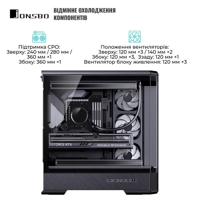 Корпус JONSBO D400 Black Корпус JONSBO D400 Black