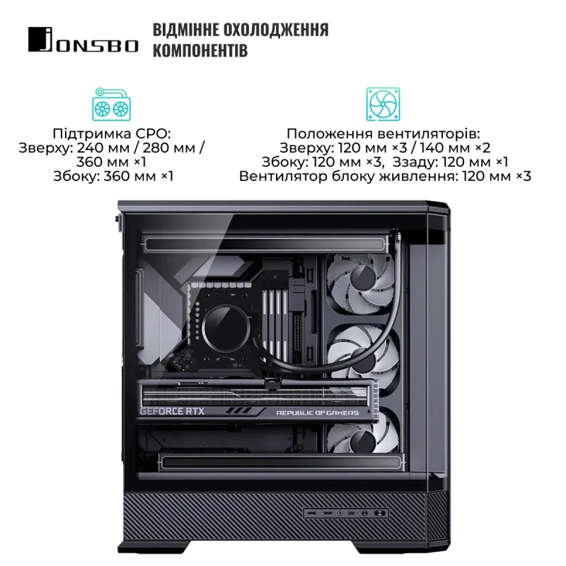 Корпус JONSBO D400 Black