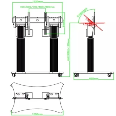 Підставка для монітора Lift Flip Stand Model 608 65"-86" (ZR-6084F) Підставка для монітора Lift Flip Stand Model 608 65"-86" (ZR-6084F)