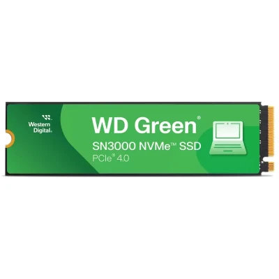 SSD накопичувач WD Green SN3000 500GB M.2 2280 NVMe PCIe 4.0 x4 3D NAND QLC (WDS500G4G0E) SSD накопичувач WD Green SN3000 500GB M.2 2280 NVMe PCIe 4.0 x4 3D NAND QLC (WDS500G4G0E)