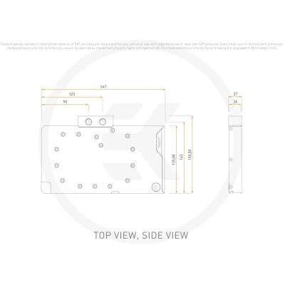 Водоблок EKWB EK-Quantum Vector³ TUF RTX 5090 - Plexi (3831129901094)