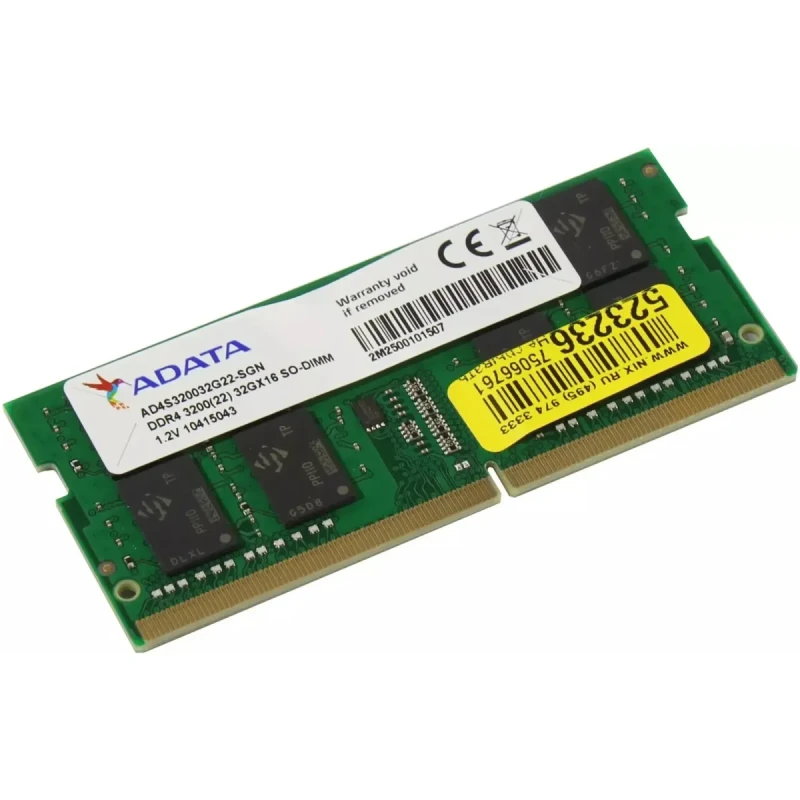 Модуль пам'яті ADATA DDR4-3200 SODIMM 32GB (AD4S320032G22-SGN)