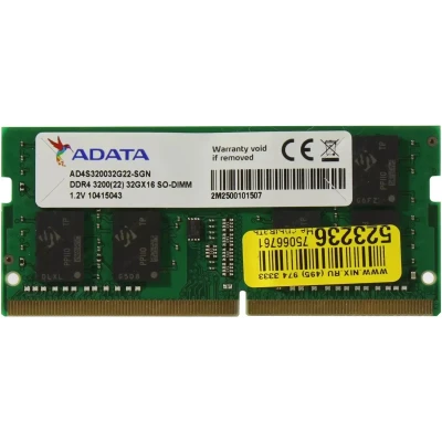 Модуль пам'яті ADATA DDR4-3200 SODIMM 32GB (AD4S320032G22-SGN)