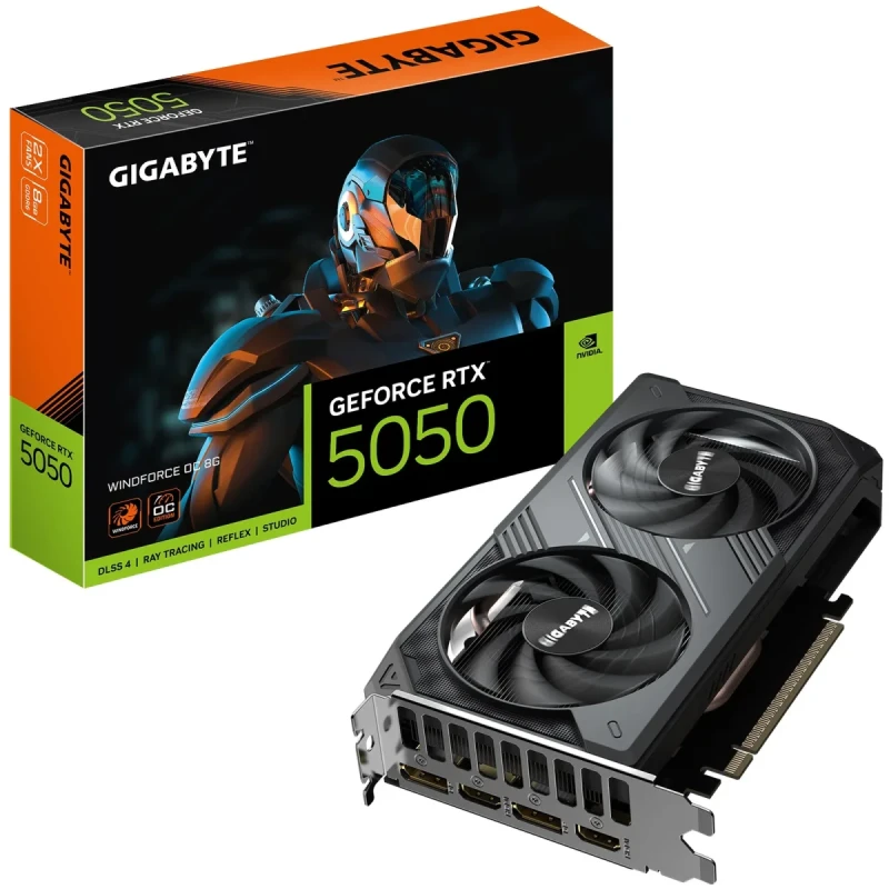Відеокарта GIGABYTE Nvidia GeForce RTX 5050 WINDFORCE OC 8G (GV-N5050WF2OC-8GD)