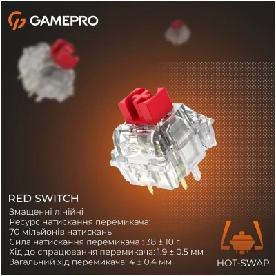 Клавіатура GamePro Genesis Silverlight USB-C (MK116)
