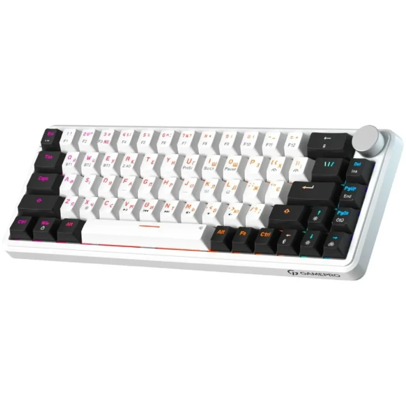 Клавіатура GamePro Asgard Valhalla QLAB Orange Switch RGB Wireless/Bluetooth/USB-C (MK210W Pro)
