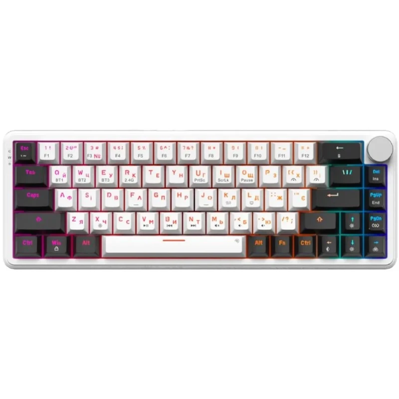 Клавіатура GamePro Asgard Valhalla QLAB Orange Switch RGB Wireless/Bluetooth/USB-C (MK210W Pro)