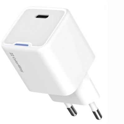 Мережевий ЗП Colorway GaN Mini 20W PD Port PPS USB-C White (CW-CHS059PD-WT)