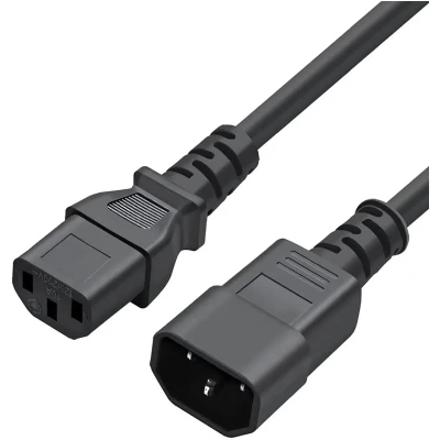 Кабель ColorWay живлення C13 to C14, 1.8 м Black (CW-CBP087-BK)