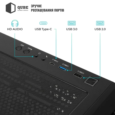 Корпус QUBE KAPER Black (KAPER_FMNU3)
