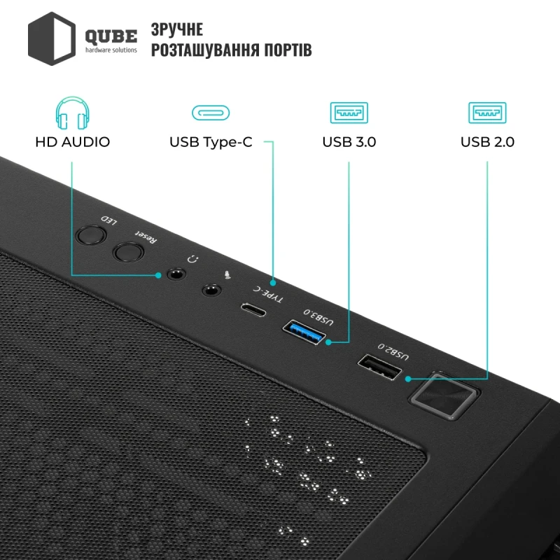 Корпус QUBE KAPER Black (KAPER_FMNU3)