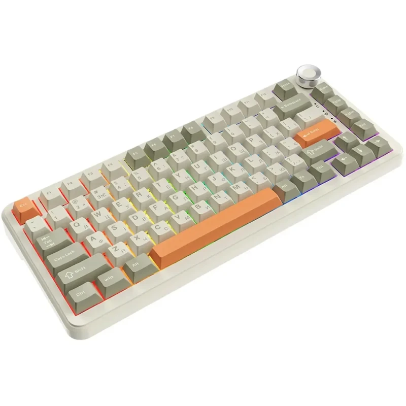 Клавіатура Ajazz AK820MAX RGB Flying Fish Switch Wireless (AK820MAX-FF-R) Beige