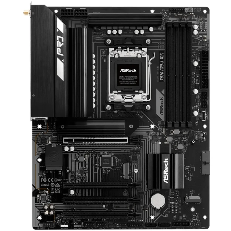 Материнська плата ASRock X870 PRO-A WIFI (sAM5, AMD X870, DDR5, ATX)