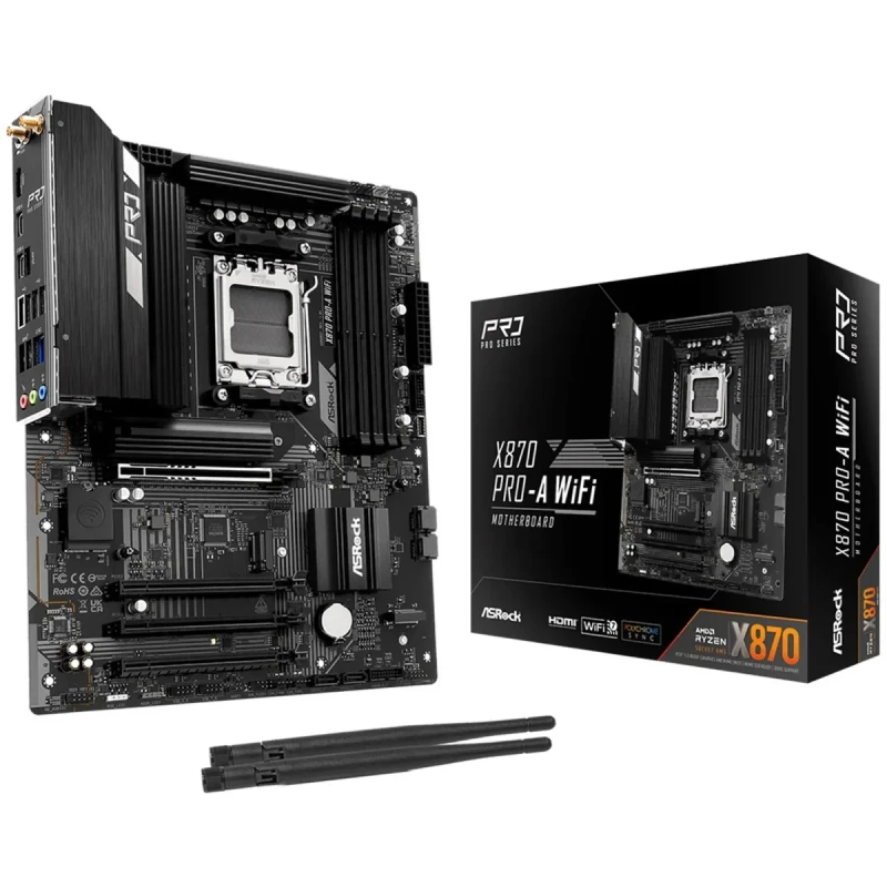 Материнська плата ASRock X870 PRO-A WIFI (sAM5, AMD X870, DDR5, ATX)