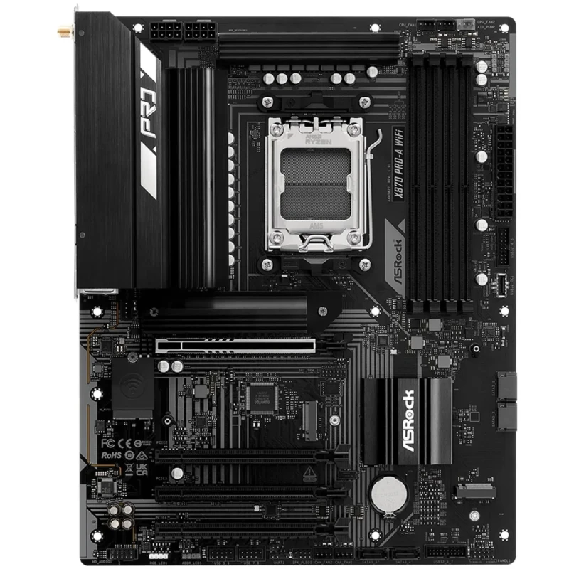 Материнська плата ASRock X870 PRO-A WIFI (sAM5, AMD X870, DDR5, ATX)