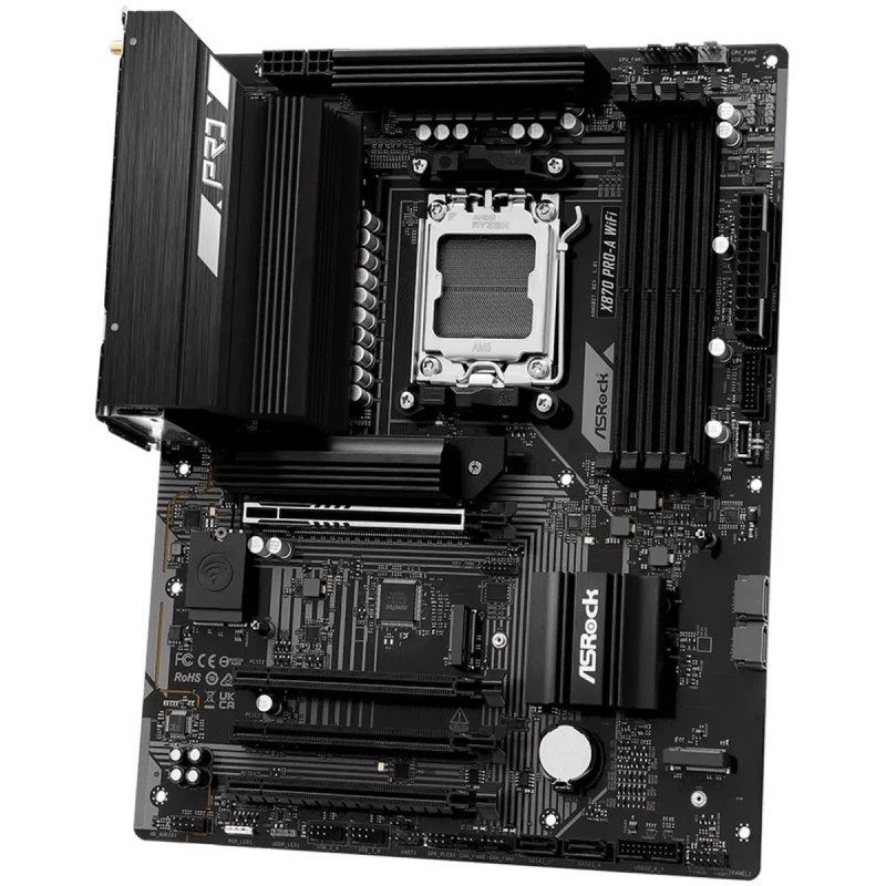 Материнська плата ASRock X870 PRO-A WIFI (sAM5, AMD X870, DDR5, ATX)