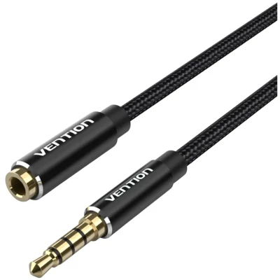 Кабель Vention Audio 3.5 мм  3 м Black Metal Type (BHBBI)