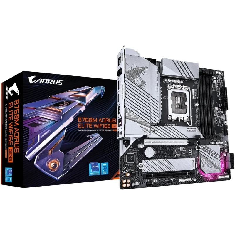 Материнська плата GIGABYTE B760M AORUS ELITE WIFI6E GEN5 (s1700, Intel B760, DDR5, mATX)