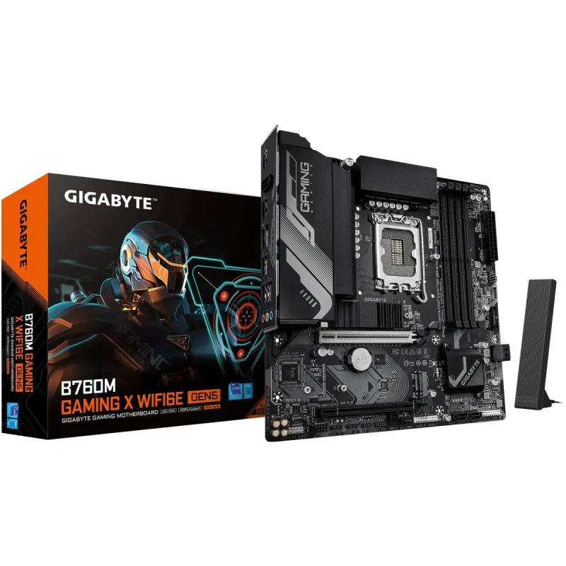 Материнська плата GIGABYTE B760M GAMING X WIFI6E GEN5 (s1700, Intel B760, DDR5, mATX)