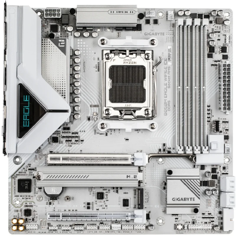 Материнська плата GIGABYTE B850M EAGLE WIFI6E ICE (sAM5, AMD B850, DDR5, mATX)