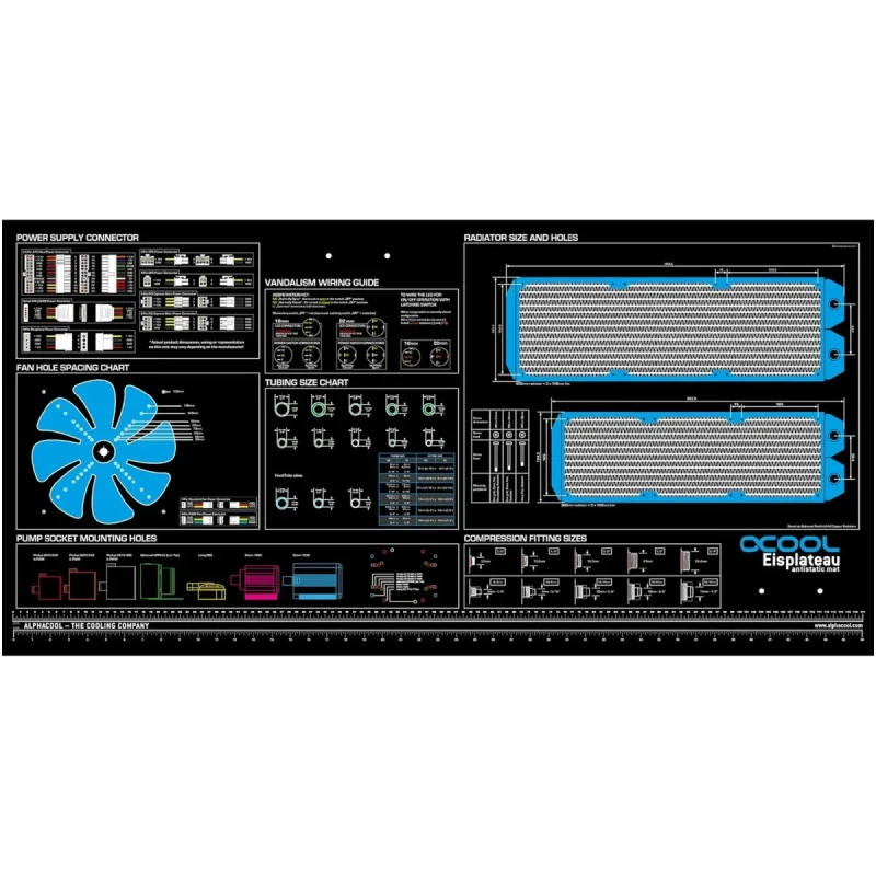 Ігрова поверхня Alphacool Eisplateau Anti-Static work and mounting mat 120x60cm (90334)