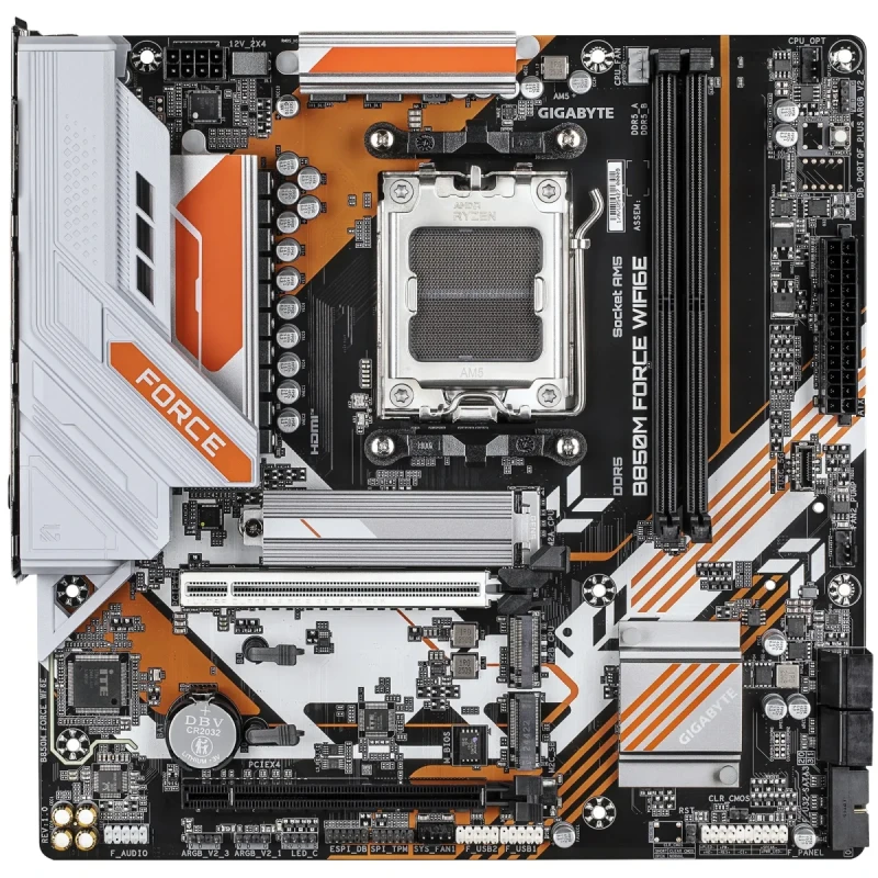 Материнська плата GIGABYTE B850M FORCE WIFI6E (sAM5, AMD B850, DDR5, mATX)