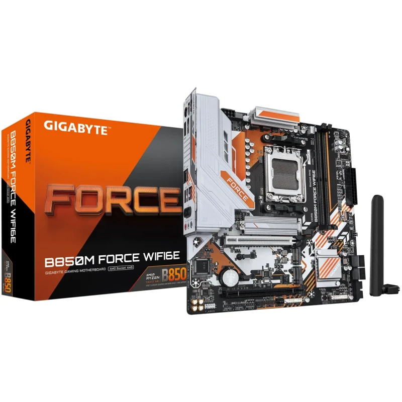 Материнська плата GIGABYTE B850M FORCE WIFI6E (sAM5, AMD B850, DDR5, mATX)