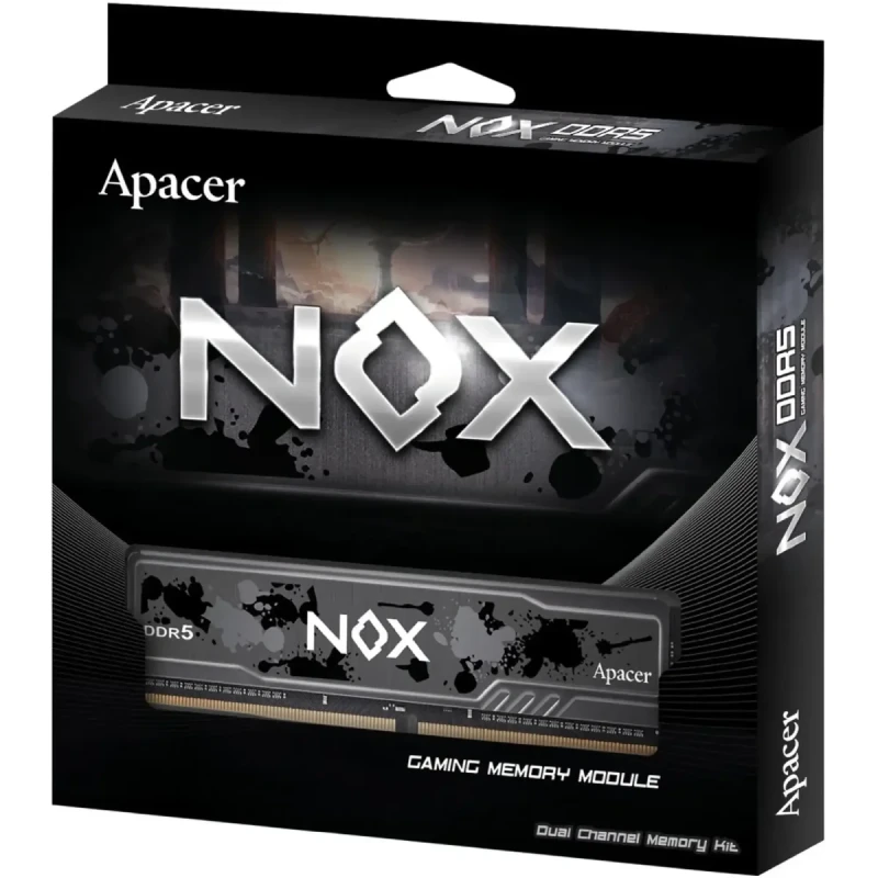 Модуль пам'яті APACER NOX Black DDR5-5200 32GB (2x16GB)  CL38-38-38 1,25V