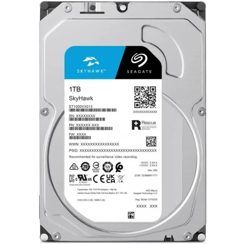 Жорсткий диск Seagate SkyHawk HDD 1TB 5400rpm 256MB (ST1000VX013) 3.5 SATAIII