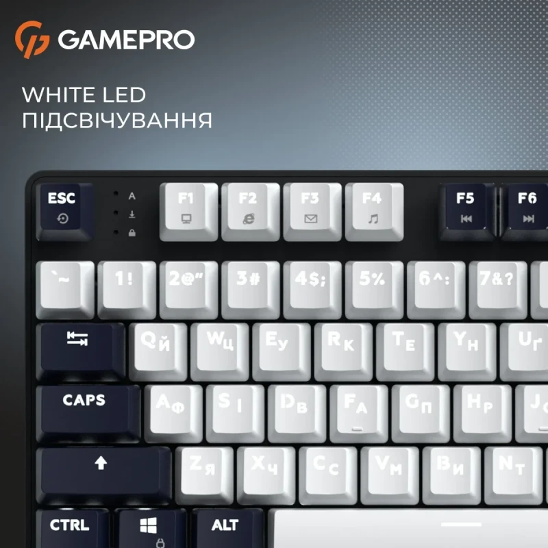 Клавіатура GamePro Genesis Metallic MK110B Outemu Red Switch USB UA Black (MK110B)