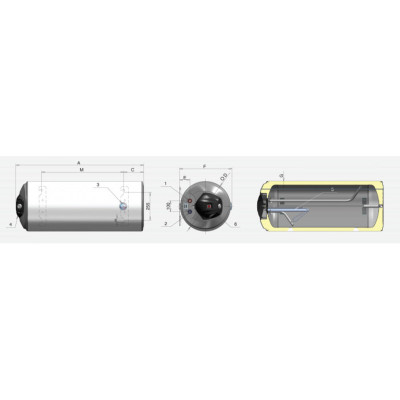 Водонагрівач Eldom Eureka 200  2x1.0 kW 72281D