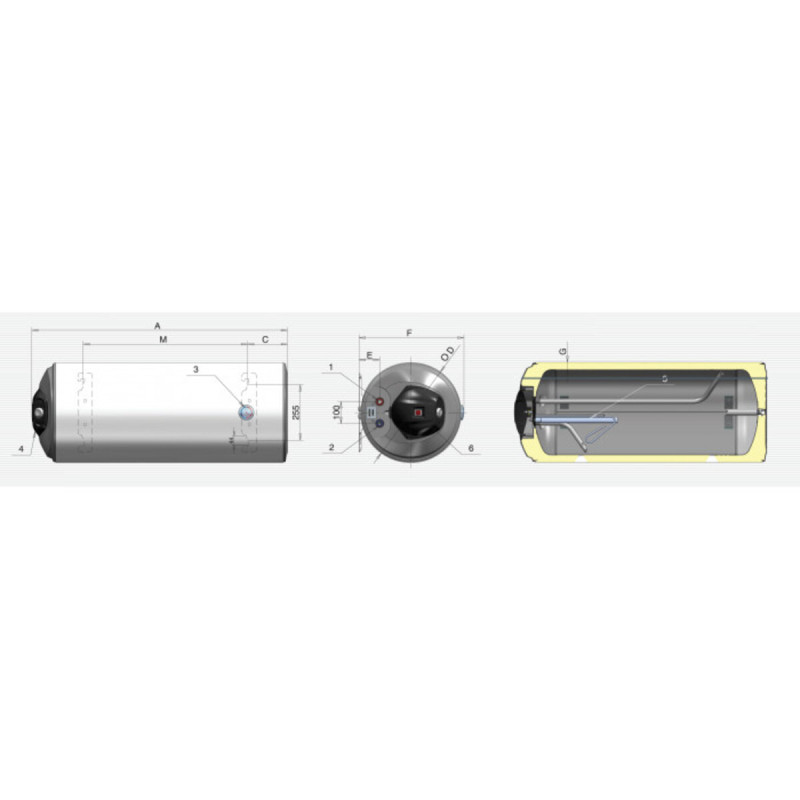 Водонагрівач Eldom Eureka 200  2x1.0 kW 72281D