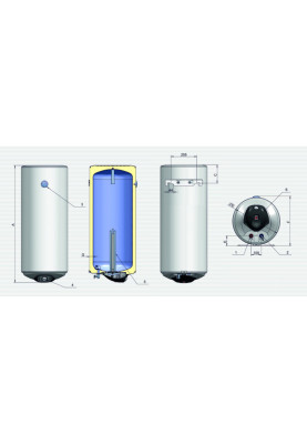 Водонагрівач Eldom Eureka 80 SLIM  2x1.0 kW  WV08039D