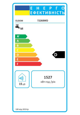 Водонагрівач Eldom Style DRY 80 SLIM  2x1.0 kW 72268WD
