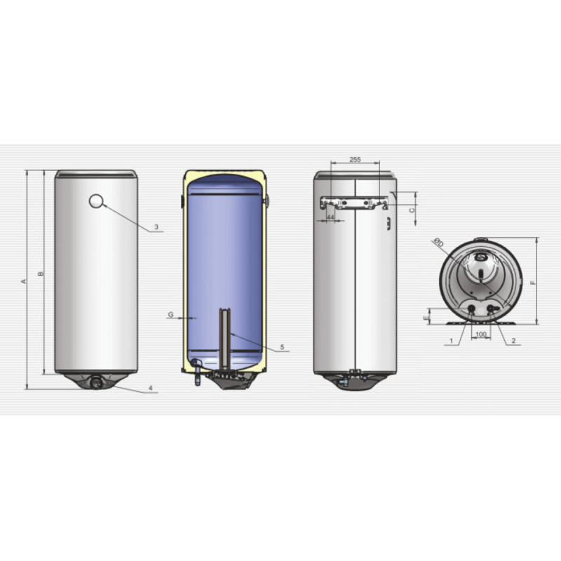 Водонагрівач Eldom Style 120  2,0 kW 72266W