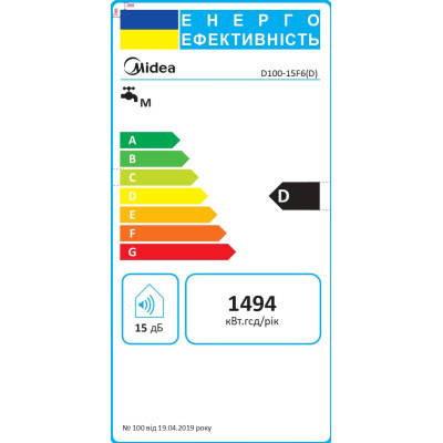 Водонагрівач MIDEA D100-15F6(D) Водонагрівач MIDEA D100-15F6(D)