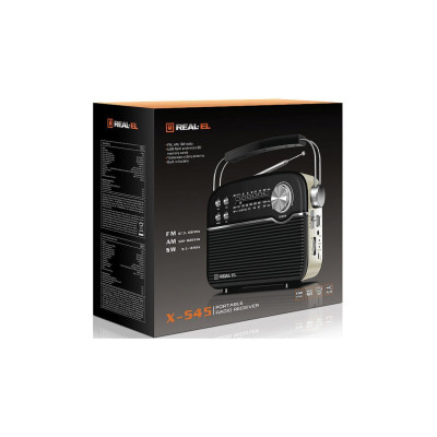 Портативний радіоприймач REAL-EL X-545 Black (EL121800005) Портативний радіоприймач REAL-EL X-545 Black (EL121800005)