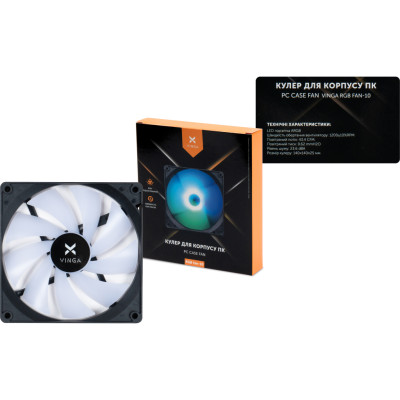 Кулер до корпусу Vinga RGB fan-10 Кулер до корпусу Vinga RGB fan-10